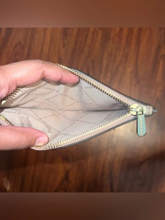 Michael Kors Taupe Saffiano Leather Wristlet Card Case - Picture 3 of 5